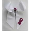 Breast Cancer Awareness Hair Bow w/ Glitter Ribbon